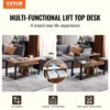 Lift Top Coffee Table 41.7" Rectangle Coffee Table for Living Room Brown 2