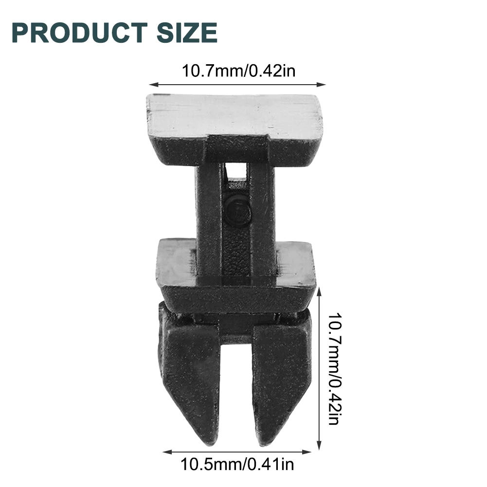 

Auto Fasteners Boot Trim Clips 10pcs A12499007921 Black Nylon&Rubber Plastic Fasteners Rivets Interior Accessories