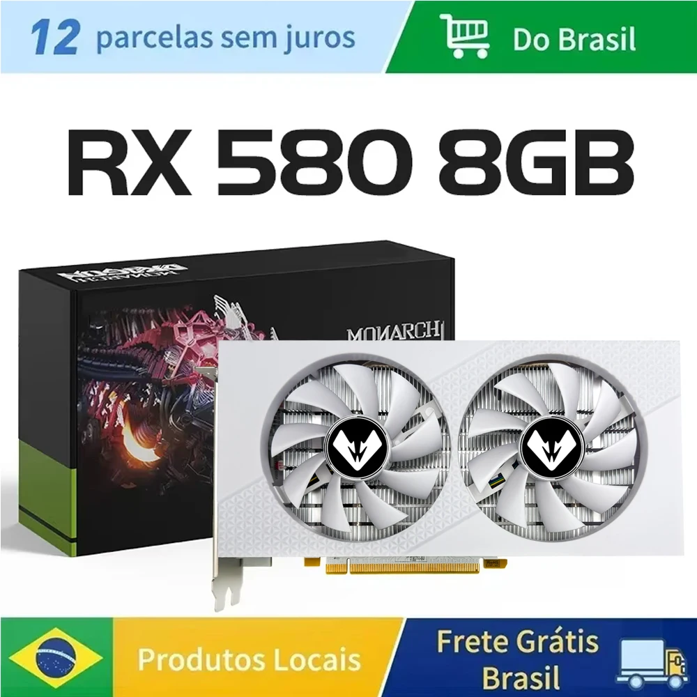 소요 그래픽 카드 AMD 라데온 RX580 2048SP 8G GDDR5 256비트 DVI DP 비디오 게이밍 카드 데스크탑 컴퓨터  구성품 GPU RX 580 - AliExpress