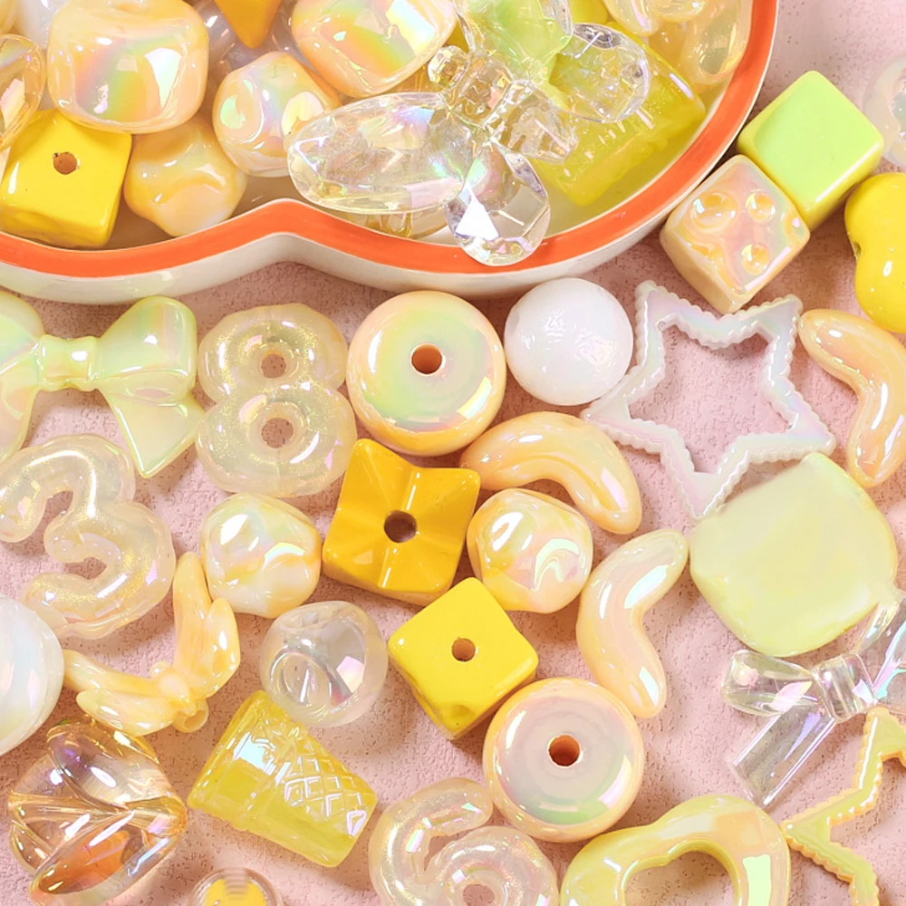 20/50g Gemischte Farbe Zufällig Acryl Lose Perlen Für DIY Handgemachte Armbänder Halsketten Schmuck Machen Liefert Zubehör Handwerk
