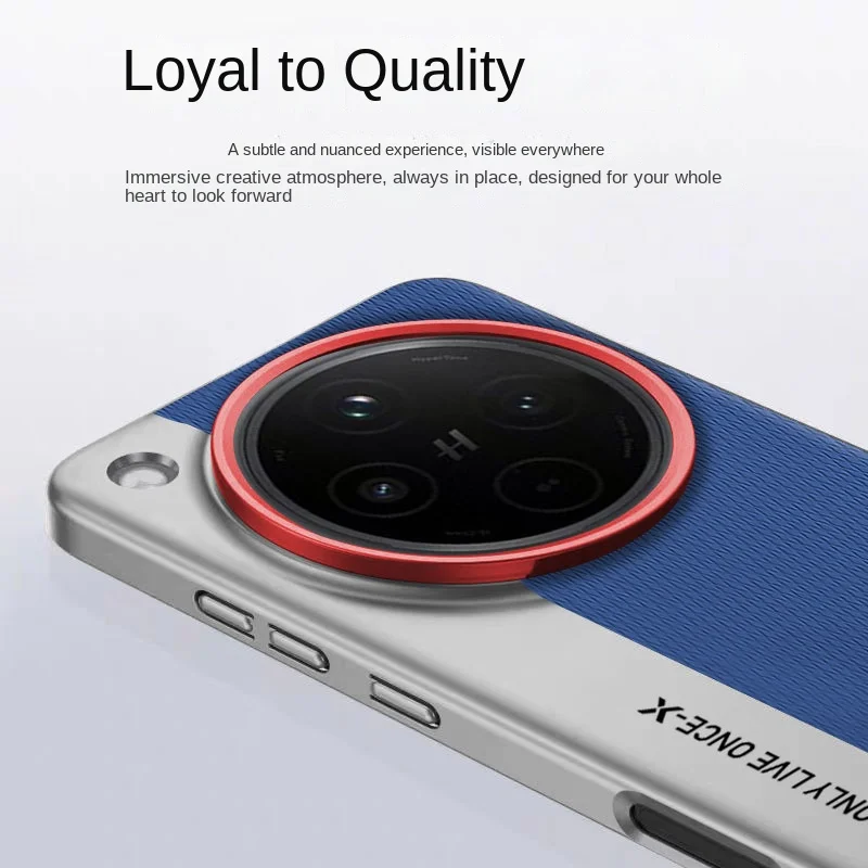 Fashion Camera Lens Protective Hard Back Cover - Durable PC+PU Material