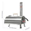12inch Automatic Rotatable Pizza Ovens Propane and Wood Fired Pizza Maker Multi-Fuel Gas Ovens w/Gas Burner, Cutter, Pizza Stone 3