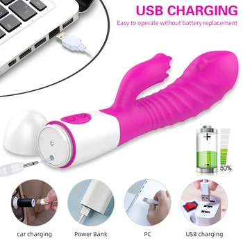 Rabbit Vibrator Sex Shop G-spot Vagina Stimulator Clitoral Massager Female Masturbator Adult Products Erotic Sex Toys for Couple 5