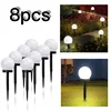 Outdoor LED Solar Round Ball Light, Garden Yard, Patio Ground Lawn, Waterproof Lamp, Party Holiday, Home Decoration 3