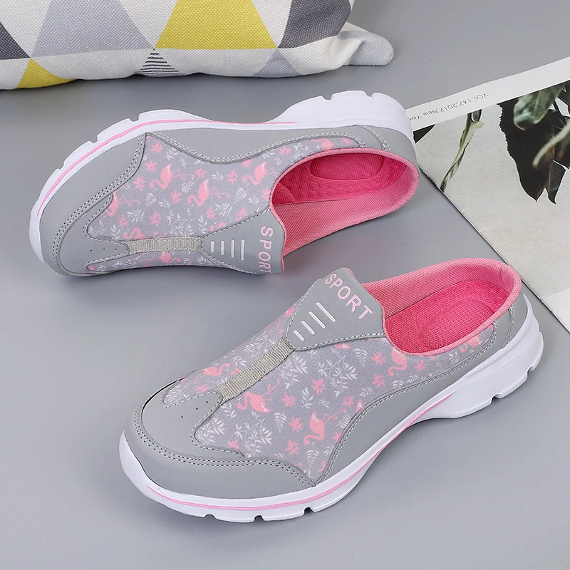 Breathable Light Women Mules New Casual Half Slippers Outdoor Flats Zapatos De Mujer Plus Size Quality Shoes for Woman Slippers 5