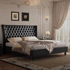 180x200cm black Headboard Double bed king size modern wooden bed frame full size Artificial Leather luxury bedroom Furniture 1 180x200cm black Headboard Double bed king size modern wooden bed frame full size Artificial Leather luxury bedroom Furniture 1