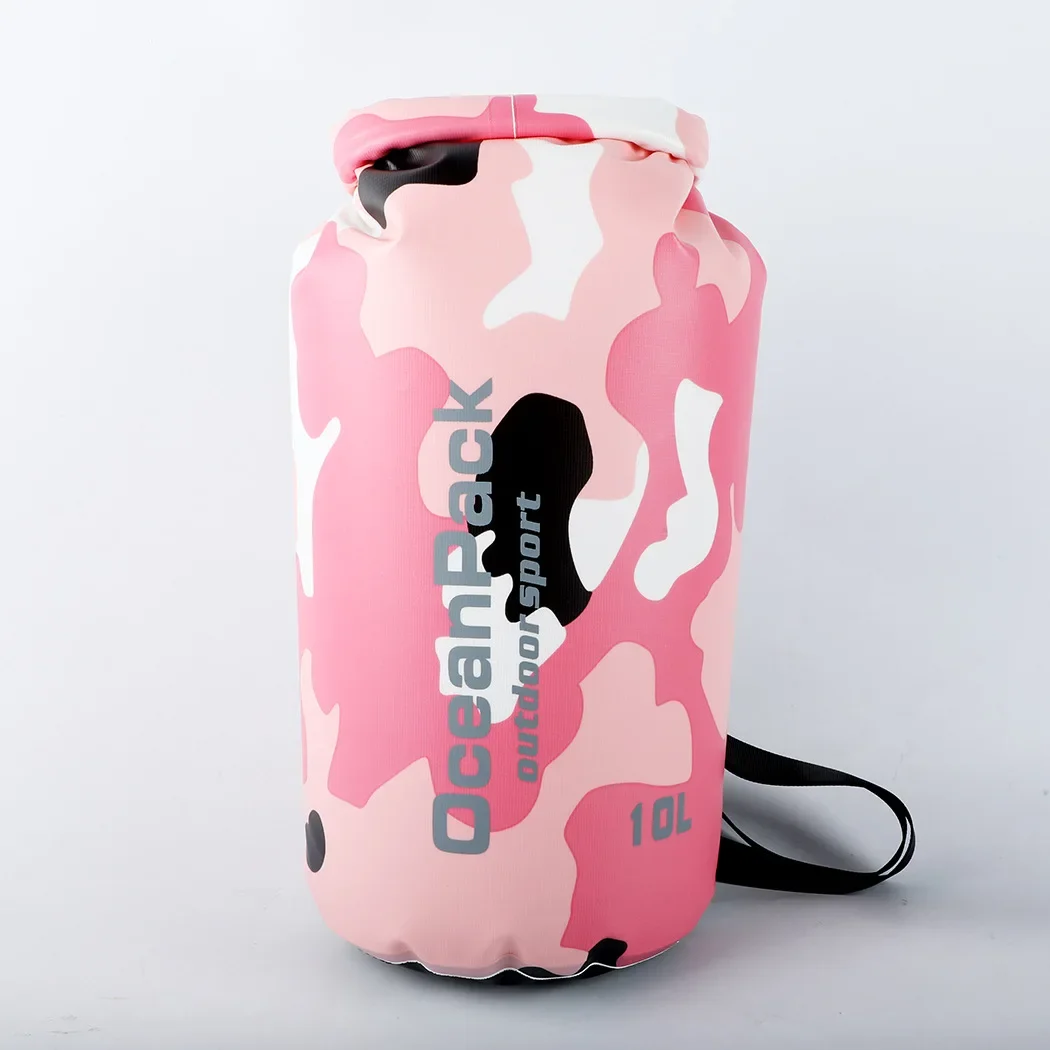 thumbnail image 1 of Bolsa seca impermeable, paquete de mochila de saco seco enrollable de camuflaje para kayak, navegación flotante, natación, Rafting, pesca, playa, 1 of 5