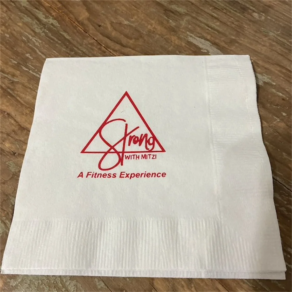 50pcs One Color and Personalized Napkins for Weddings, Birthdays, Businesses and other Corporate Events Design