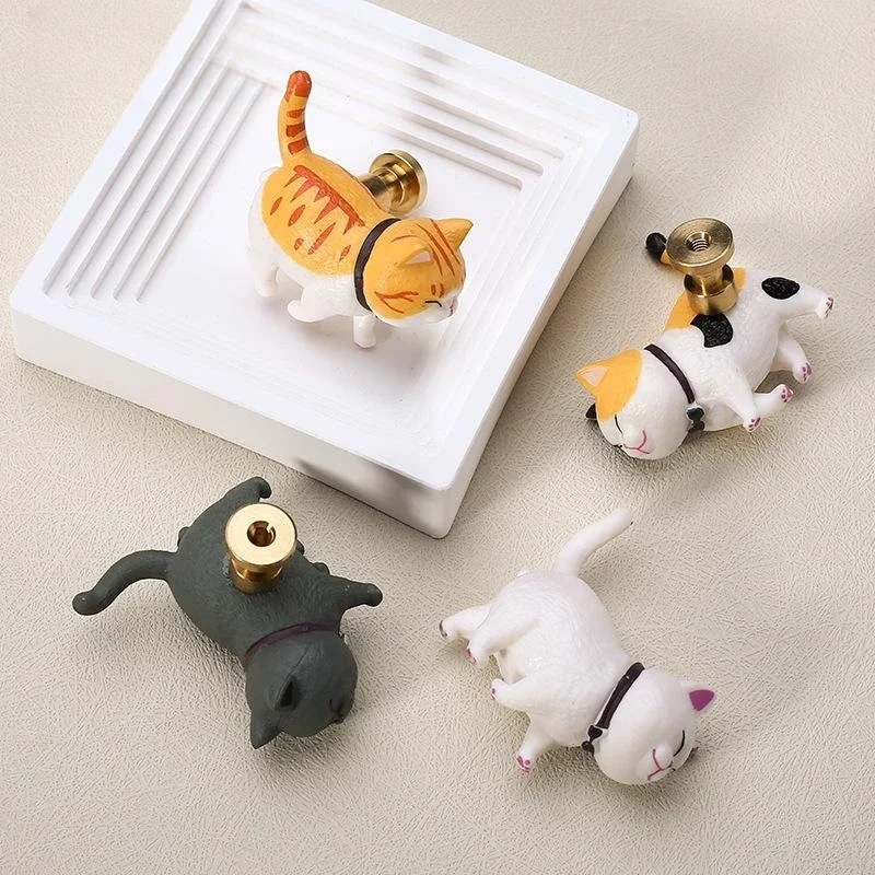 Ceramic Resin Furniture Handles Children's Room Handles Cartoon Cabinet Handles Drawer Knobs Animal Shapes Kids Cabinet Handles