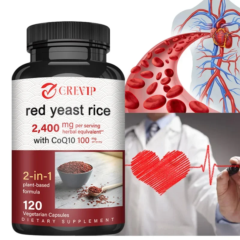 Red Yeast Rice Capsules-Benefits Cardiovascular Blood Circulation, Heart Health and Energy Production