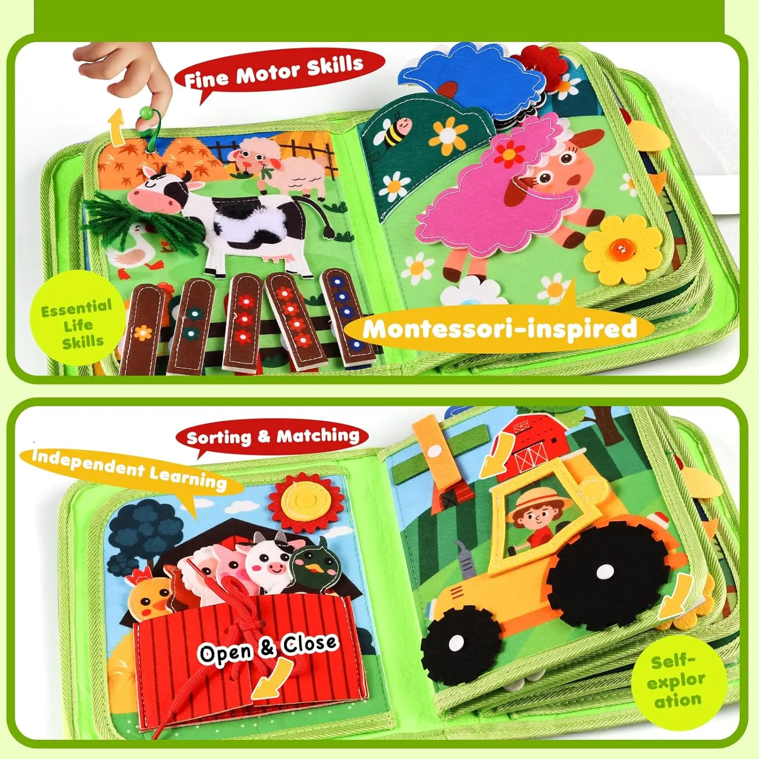 Montessori Farm Busy Book 2