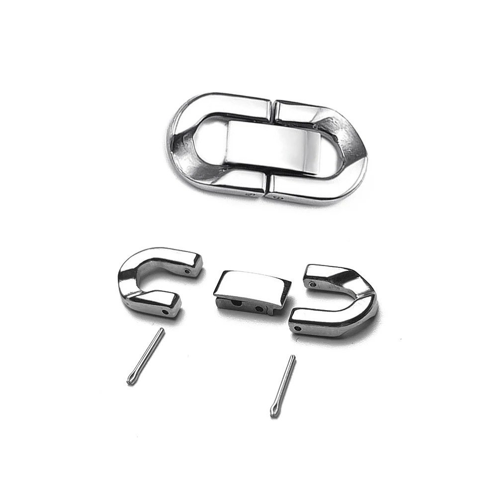 2 teile/los 6/8/10/12mm Edelstahl unmontierte Verschlüsse Schnalle Stecker für DIY Halskette Armbänder Schmuck Herstellung Zubehör – Detail 3