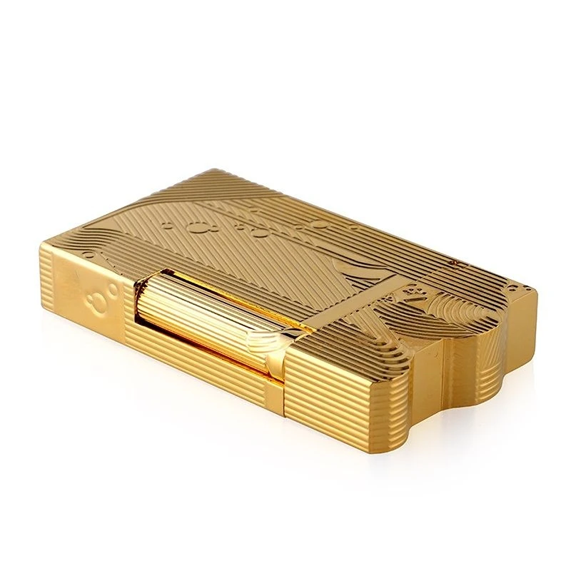 New Classic Sound Brass Lighter Gold Sleeping Mermaid Pattern Retro Kerosene Lighter Fire Men\'s Series Exquisite Men\'s Gifts