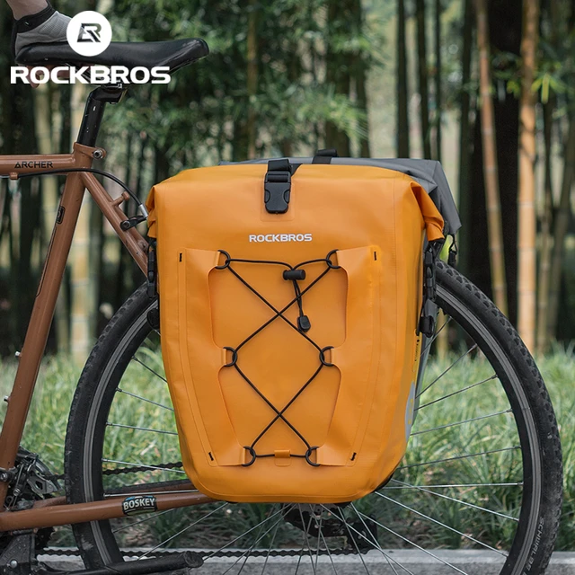 ROCKBROS - Bolsa de ciclismo impermeable para bicicleta, bolsa de asiento  de bicicleta de gran capacidad, bolsa de asiento de bicicleta de montaña de