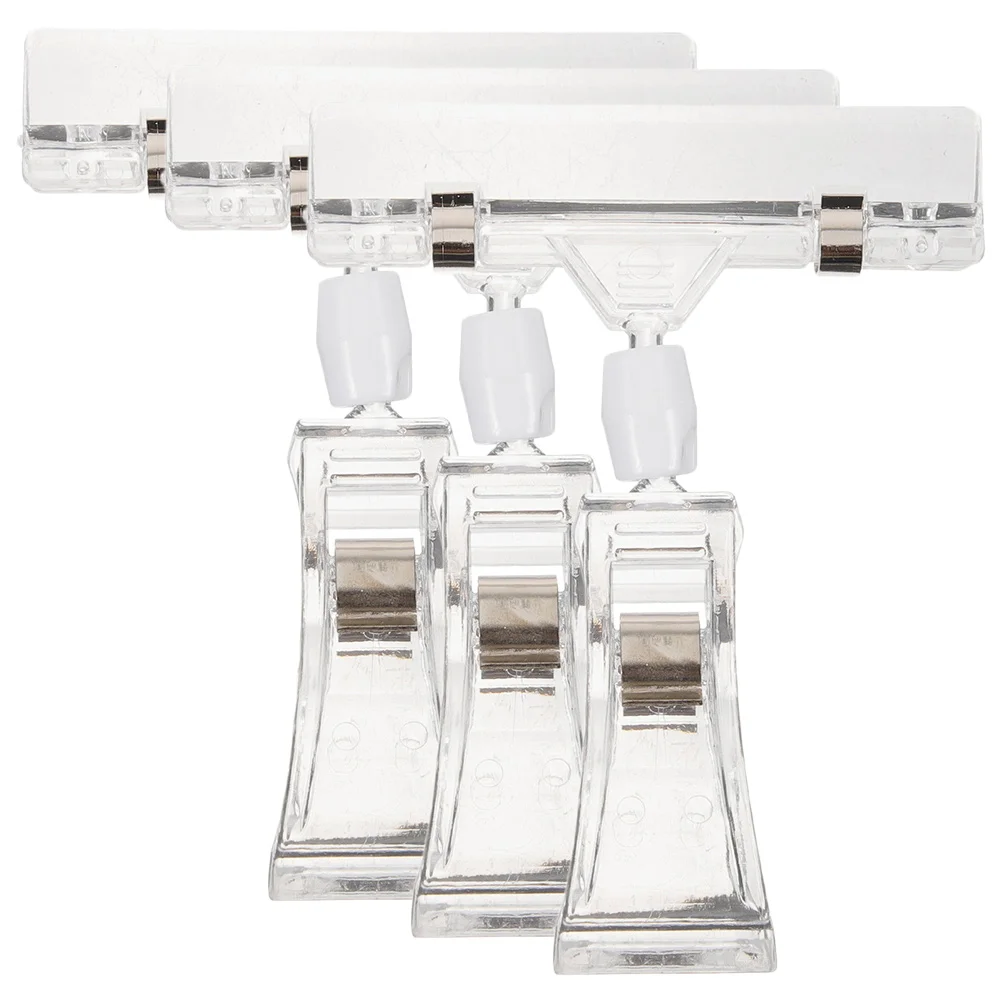 

3pcs Double Sided Clip Card Stand Message Clip Tag Double Head Memo Clip