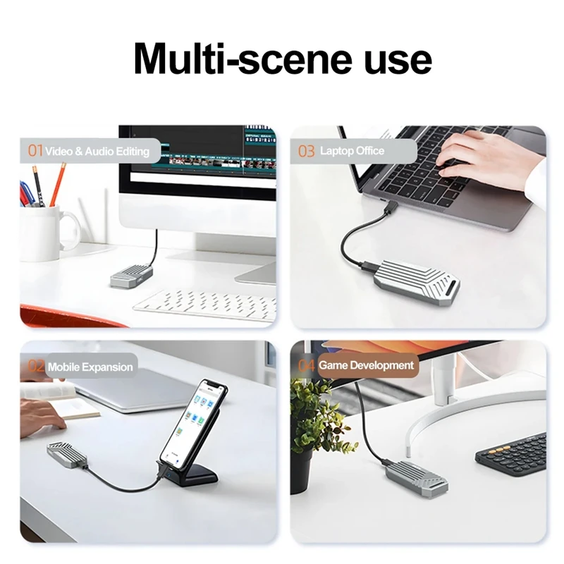 MAIWO M2 Nvme ָ Ʈ  ϵ ̺ ̽, Ʈ  ǰ ޴ SSD ڽ, SSD Ŭ, USB4.0, 40Gbps