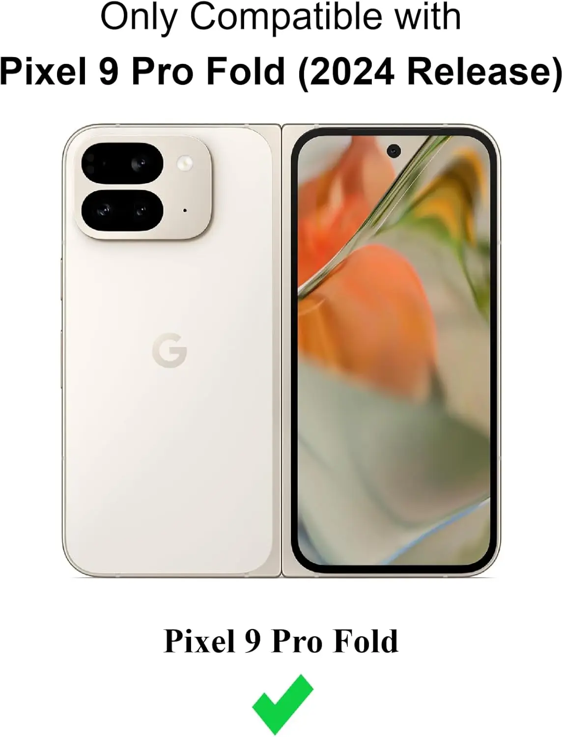 Case for Google Pixel 9 Pro Fold for Magsafe Magnetic Wireless Charge Clear Thin Hard PC Phone Case with for Pixel 9 Pro Fold 2