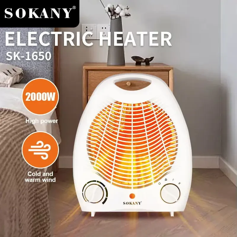 

Sokany Portable Electric Space Heater 2000W Adjustable Thermostat Fan Heater For Home Office Bedroom Floor Table Desktop Heater