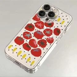 Korean Cute Cartoon Tomato Magnetic Phone Case - Soft Clear TPU - Samsung S21 5G (TCX - 226hkx178a1)