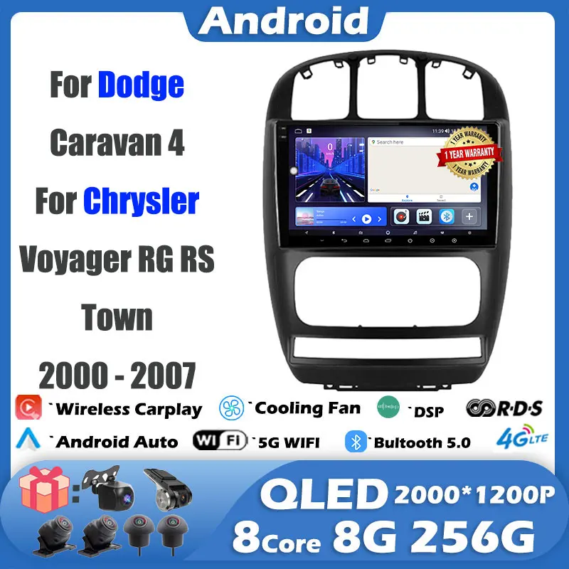 

Android 13 For Dodge Caravan 4 For Chrysler Voyager RG RS Town 2000 - 2007 Car Radio Multimedia Video Player Navigation GPS WIFI