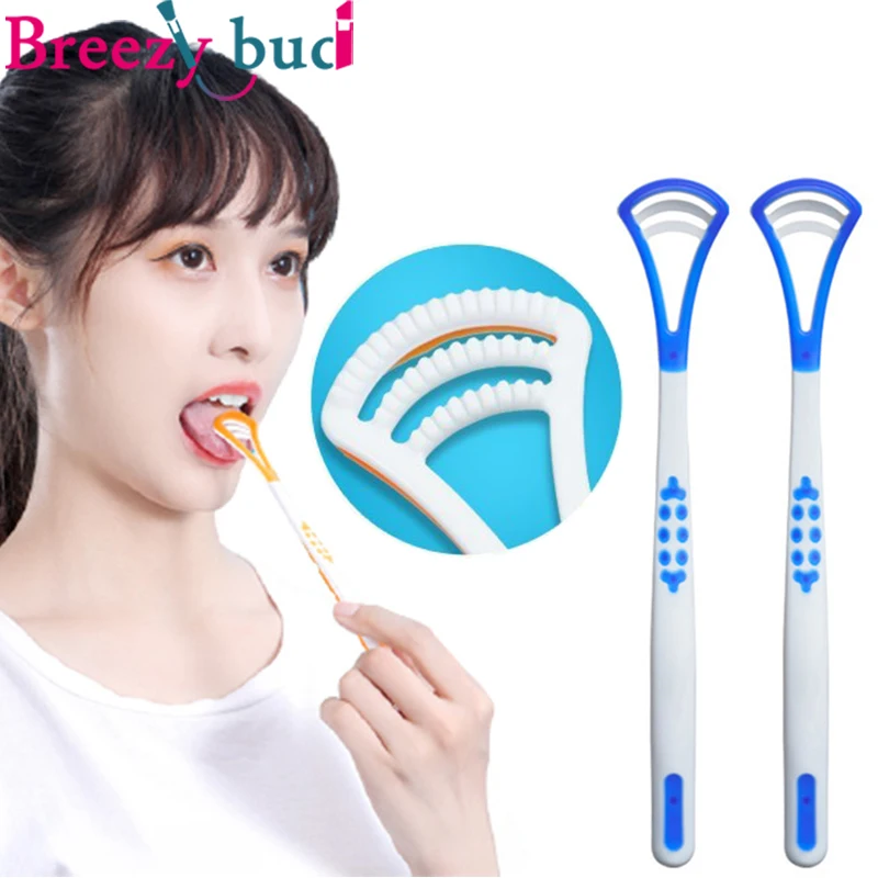 

HEALLOR Silicone Tongue Scraper Oral Care Cleaner Remove Tongue Coating Keep Fresh Breath Toothbrush Oral Hygiene Oral Care Tool