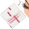 Eyelashes Tweezers Bag Set Precision Stainless Steel Clip Lashes Extension Application Tools Tweezer Storage Protective Box 6