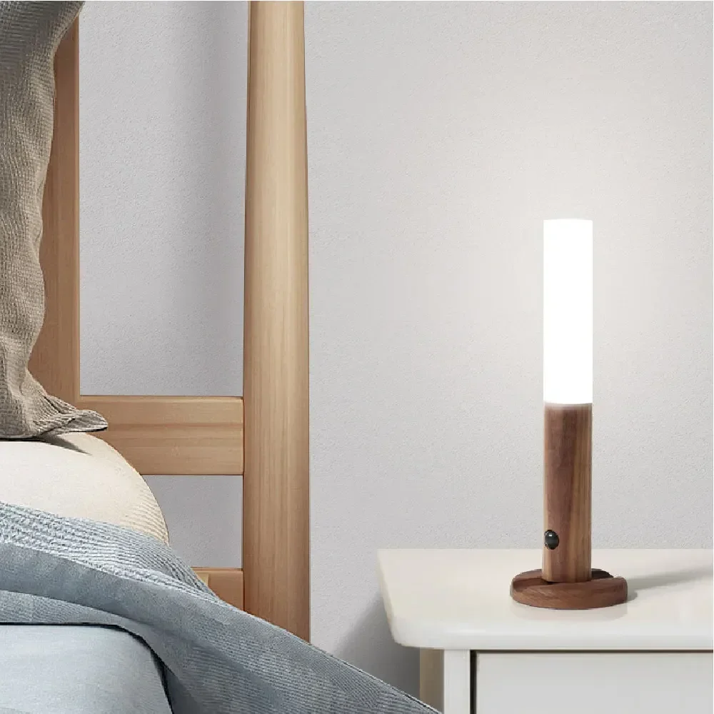 Intelligent Wooden Magnetic Suction Lamp LED Charging Night Light Staircase Corridor Bedroom Atmosphere Human Body Sensing Light S245569d7ca8941a08416f4222f6729c4C