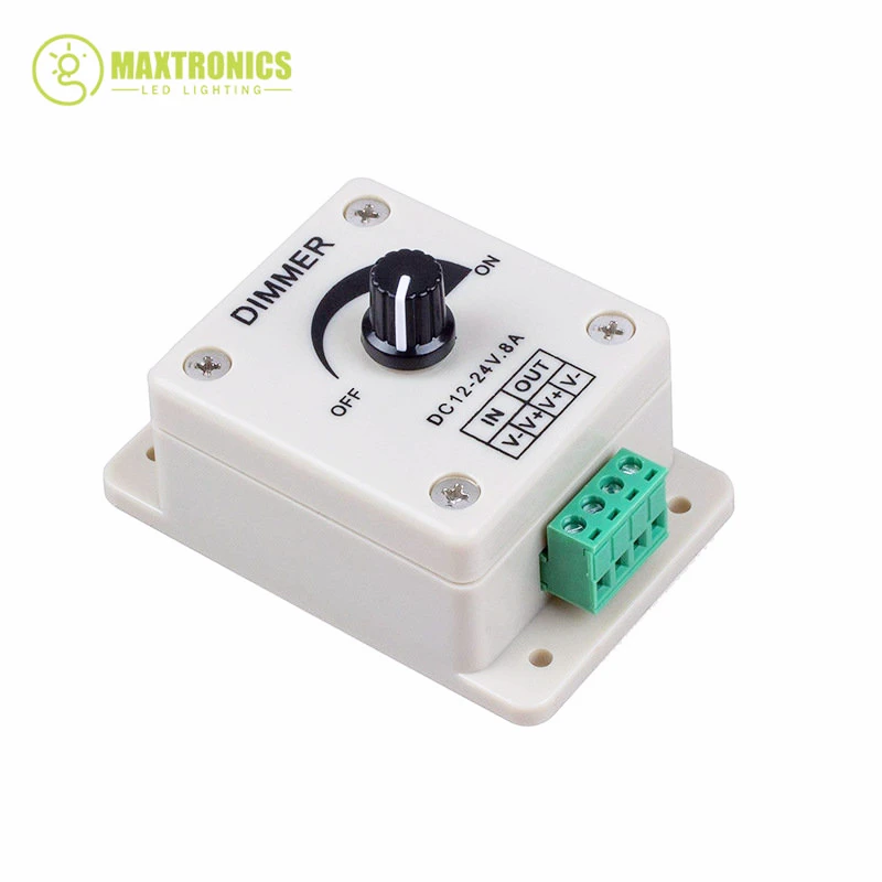 LED Dimmer 8A Adjustable Brightness Controller Switch Lamp Bulb Strip Driver DC 12V 24V Single Color Light Power Supply 1pcs,led dimmer switch,led strip controller,smart dimmer switch,led dimmer controller,lamp dimmer