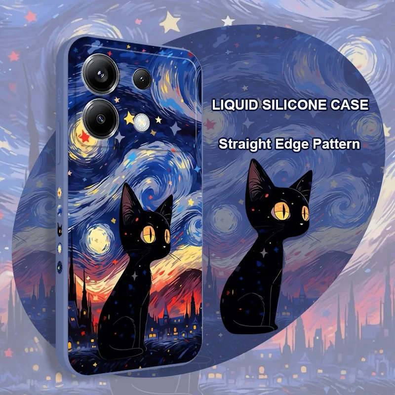 Star Cat Silicone Phone Case - Stylish & Durable Cover