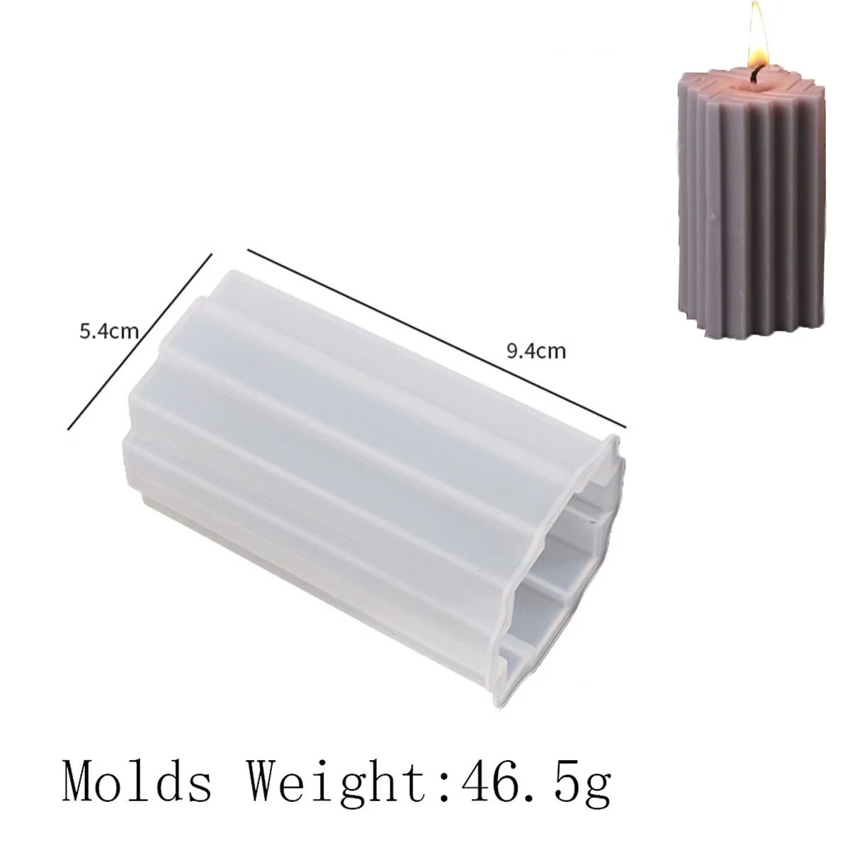 Geometric Stripe Candle Silicone Mold DIY Scented Candle Soap Craft Molds Plaster Resin Making Home Dinner Decoration Supplies