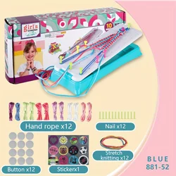 Creative DIY Bracelet Braiding Kit: Colorful Friendship Craft Supplies (BLUE)
