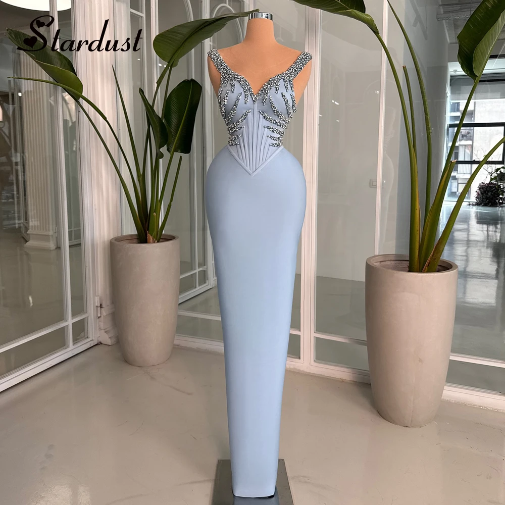 Stardust Attractive Spaghetti Straps Prom Dresses for Women Rhinestones Corset Trumpet Sweetheart Vestidos De Festa Customized 3
