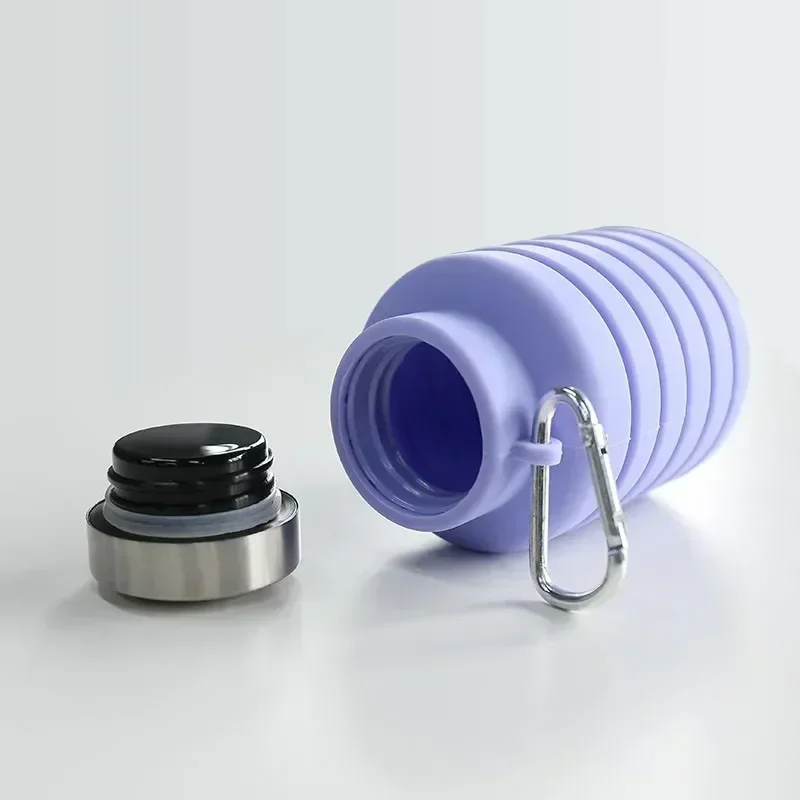 Collapsible Water Bottle 500ml BPA Free Portable Telescopic Cup for Outdoor Travel Sport Gym Camping Hiking Accessories