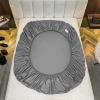 1PC Egyptian Cotton Fitted Sheet Mattress Cover Protector 400 Thread Count Pure Cotton Bedsheet Four Corners with Elastic Band 2