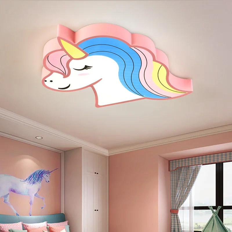 Einhorn kinder zimmer licht led decke lichter mit fernbedienung cartoon  lampenschirm nette decken lampe deco kind zimmer ZM101909 - AliExpress