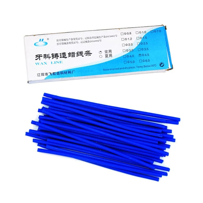 

Y51E Casting Wax Wire Set Dental Jewelry Mould Wax Casting 2.5mm Blue Color for Jewelry Pattern Making Crafts Projects Supplies