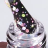 KODIES GEL New Glitter Top Coat Confetti Topper UV Gel Nail Polish Semi Permanent UV/LED Nail Gel Finish Mix Sequins Manicure 2
