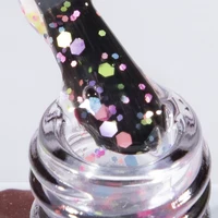 KODIES GEL New Glitter Top Coat Confetti Topper UV Gel Nail Polish Semi Permanent UV/LED Nail Gel Finish Mix Sequins Manicure 2