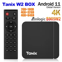 Tanix W2 Android 11 TV box Amlogic S905W2 2GB 16GB 2.4G/5G Dual Wifi BT Media player Set Top Box VS Tanix X4 Box 1