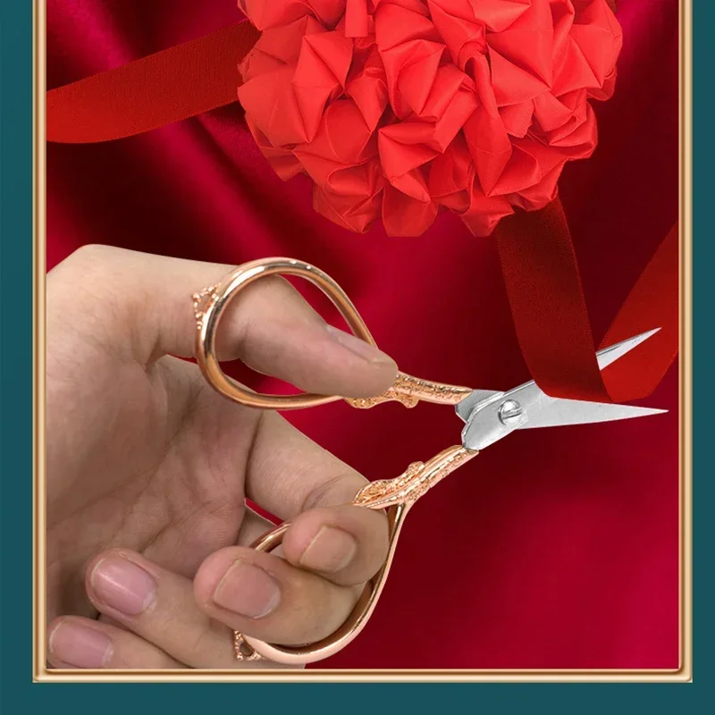Tailor Scissors Stainless Steel Tailor's Scissors Cross Stitch Antique Vintage Scissor Thread Embroidery Scissor For Handicraft Household Sewing