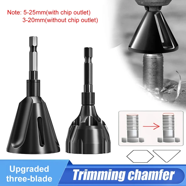 Yongme-Qiilu Bit d'ébavurage 6pcs Fraise en Bout à Chanfreiner Foret de  Chanfrein Outil d'Ébavurage en Acier au Tungstène - Cdiscount Bricolage