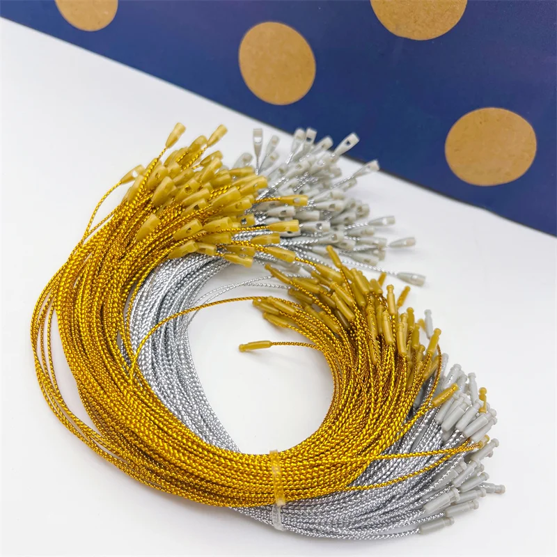 

500/1000 шт., золотистые/Серебристые шнуры для одежды