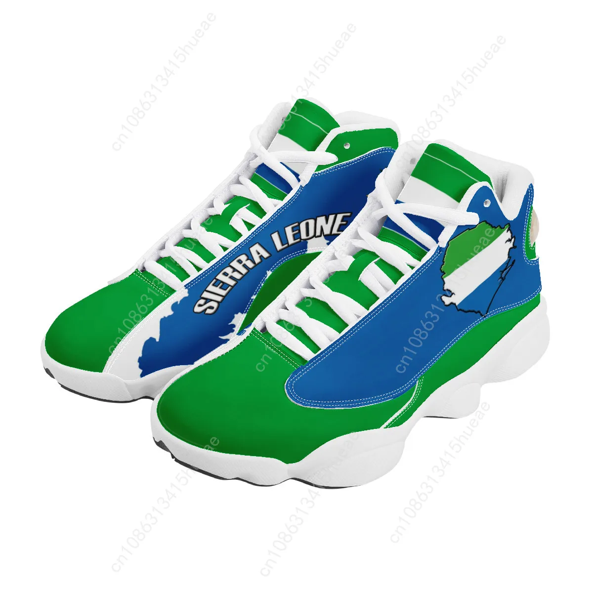 New Sierra Leone Flag Pattern Teens Sneakers Trendy Cozy Soft Basketball Shoes Outdoor Men Non-slip Durable Running Tennis Shoes