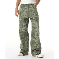 Pantalon de Camouflage à motif multicolore pour hommes, quatre saisons, populaire, basique, polyvalent, lavage droit, pantalon de Cowboy décontracté, 2025 6