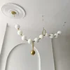 Necklace Pendant Light Nordic Luxury Suspension Ceiling Chandelier Glass Ball Hanging Lamp 2