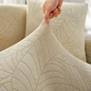 Thick stretch living room jacquard sofa cover L-shaped leaf pattern sofa cover 1/2/3/4 seat corner sofa cover machine washable 5