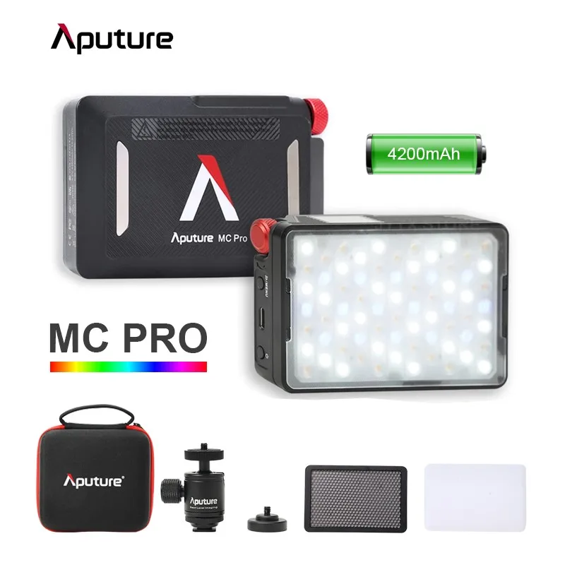 

Aputure MC Pro RGB светодиодный Video светильник IP65, водонепроницаемая магнитная лампа для управления фотографией, осветительная панель для Vlog Live DSLR