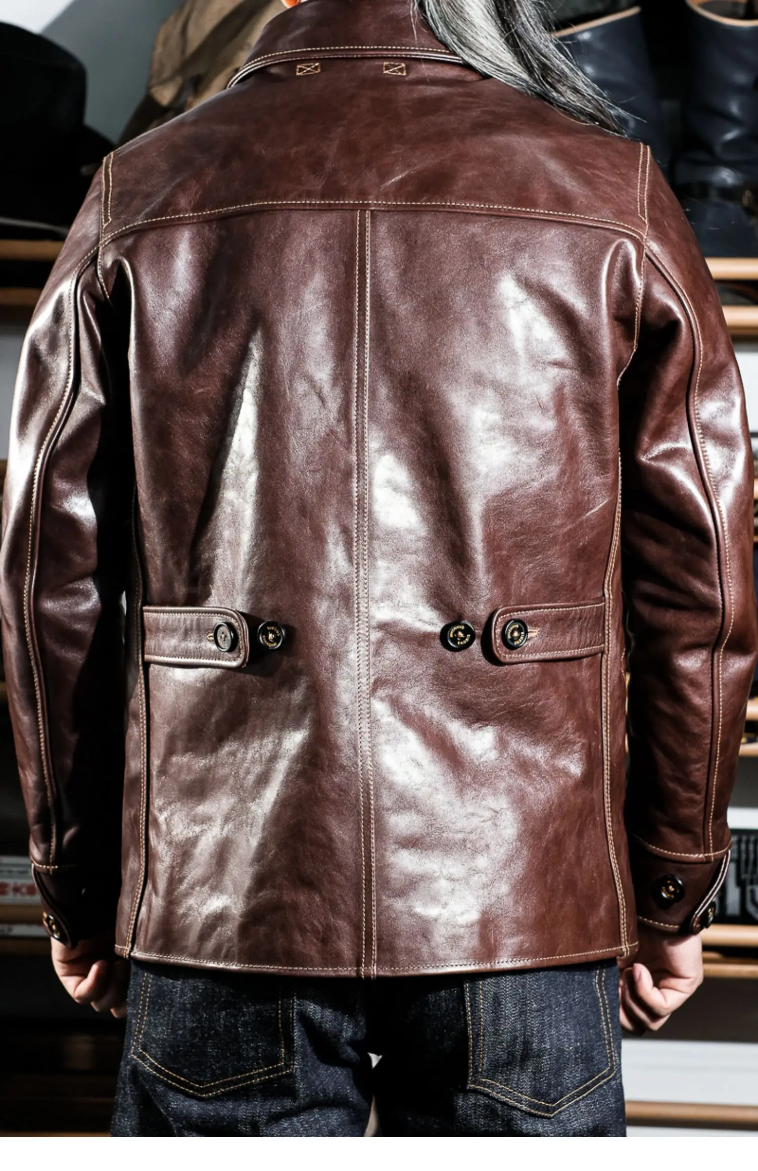 Tailor Brando 1930S Head Layer Tea Core Horsehide Brakeman