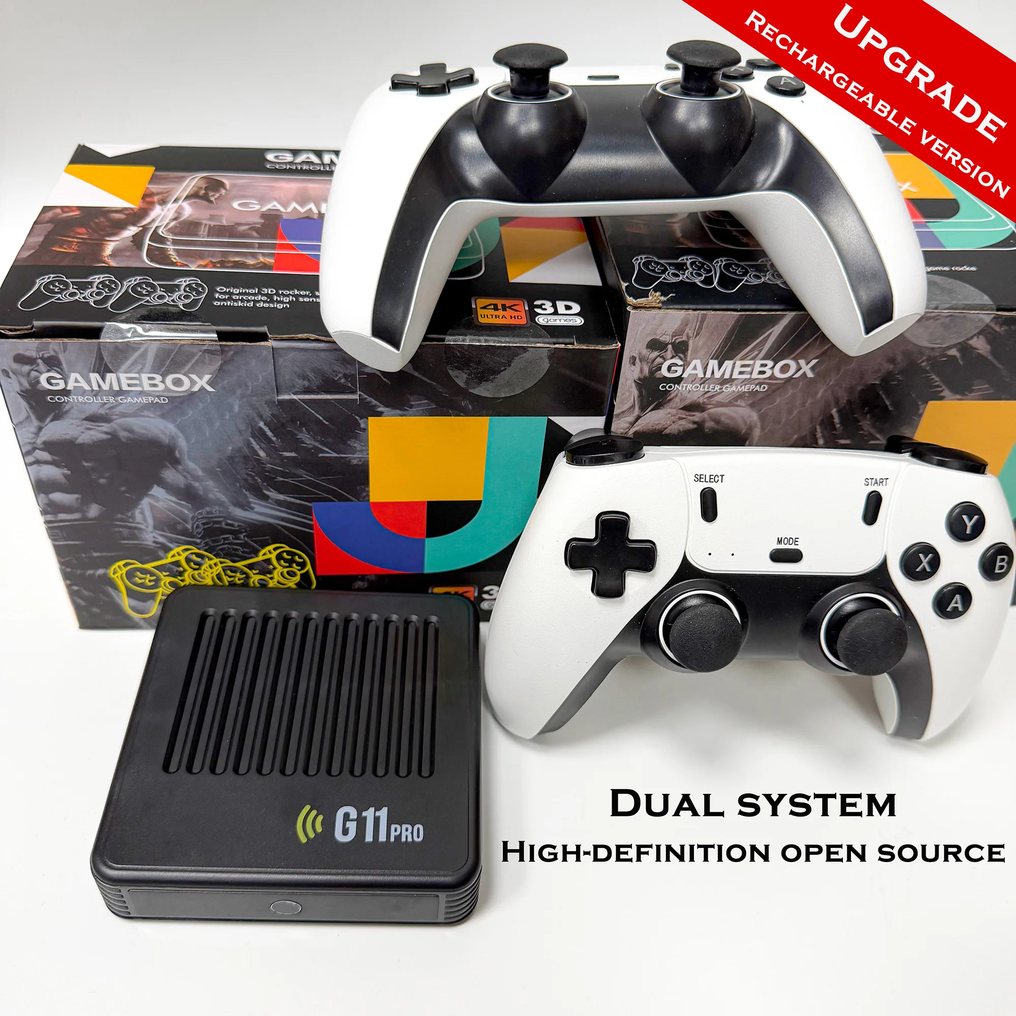 Console di Gioco Portatile 4K HD con Controller Wireless 2.4G, 64GB/128GB, 60000+ Giochi Retro, Sistema Dual - immagine 4