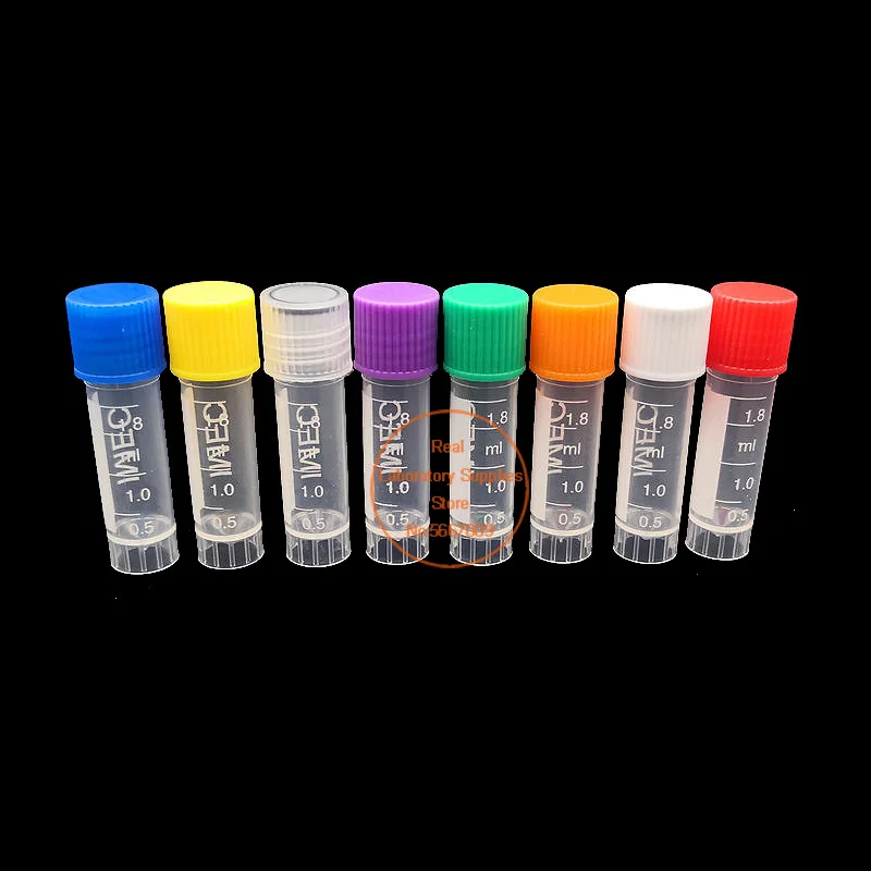 81pieces plastic 1.8ml freezing tube + one piece 81vents plastic Freezing tube storage box with number